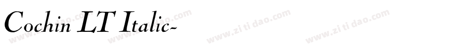 Cochin LT Italic字体转换